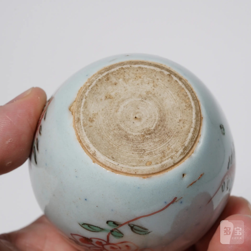 明崇祯 景德镇古渡五彩花蝶茶入 - 图23